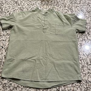 Algae Green Quarter Button Down shirt